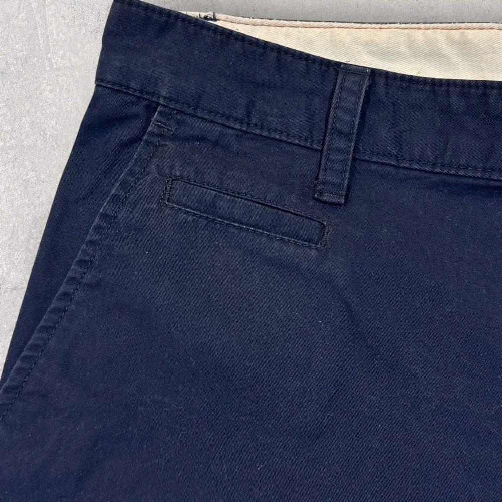 Dockers Chino Shorts Mens 36 Navy Blue Flat Front Cotton Preppy Casual